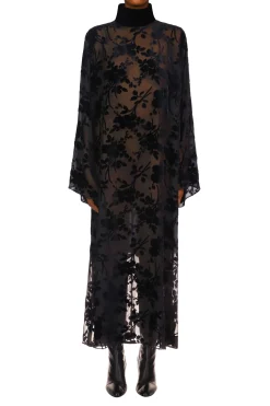 Rodarte Black Burnout Velvet Tunic Dress Outlet