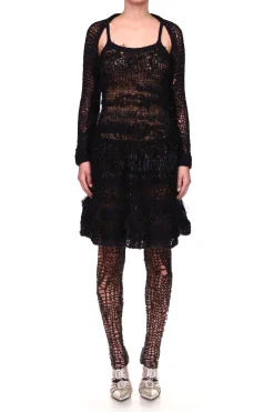 Rodarte Black Loose Hand Knit Dress Best