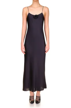 Rodarte Black Silk Satin Bias Slip Dress Shop