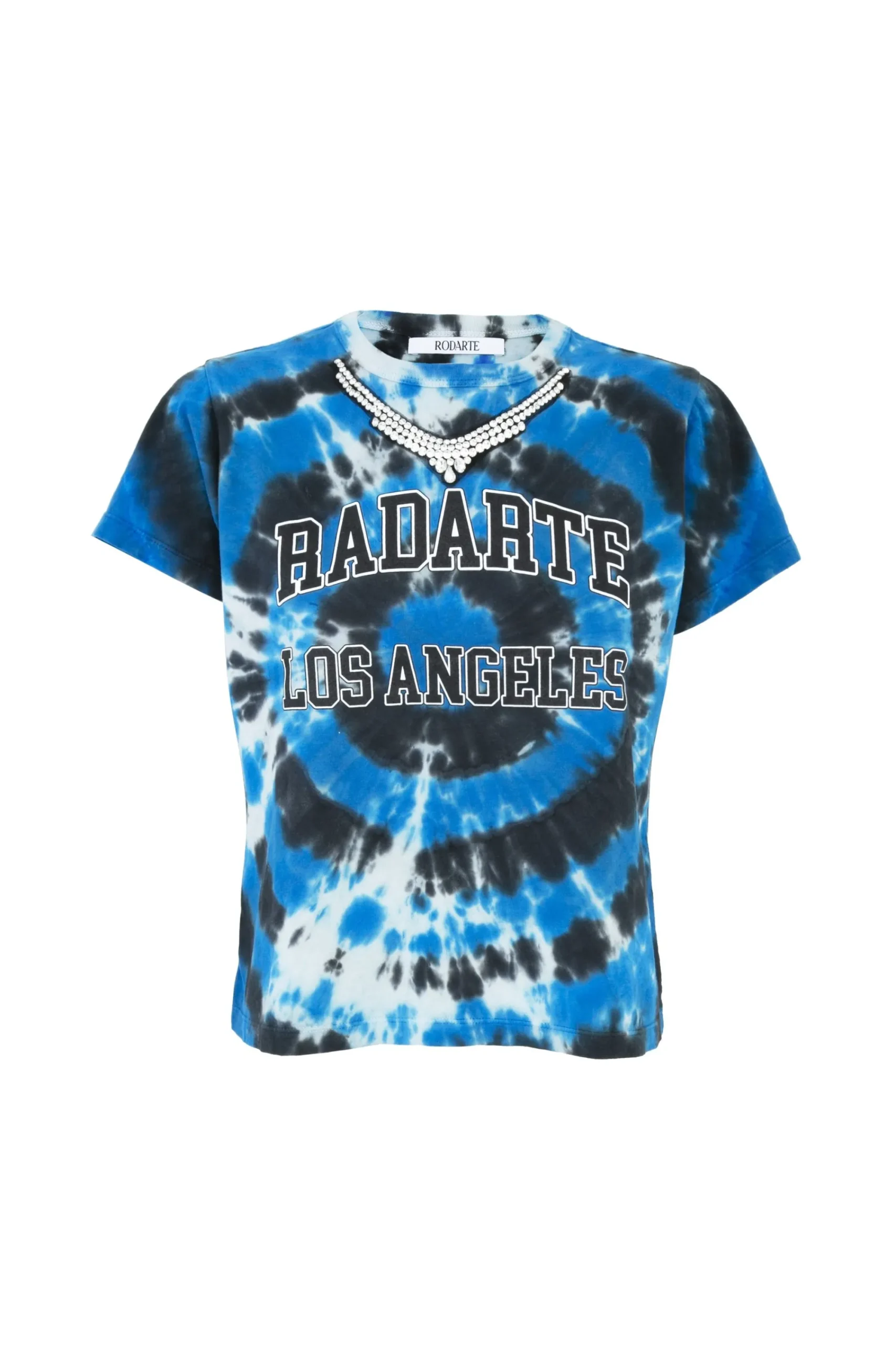Rodarte Radarte Logo Tie Dye T-Shirt With Rhinestone Detail Cheap