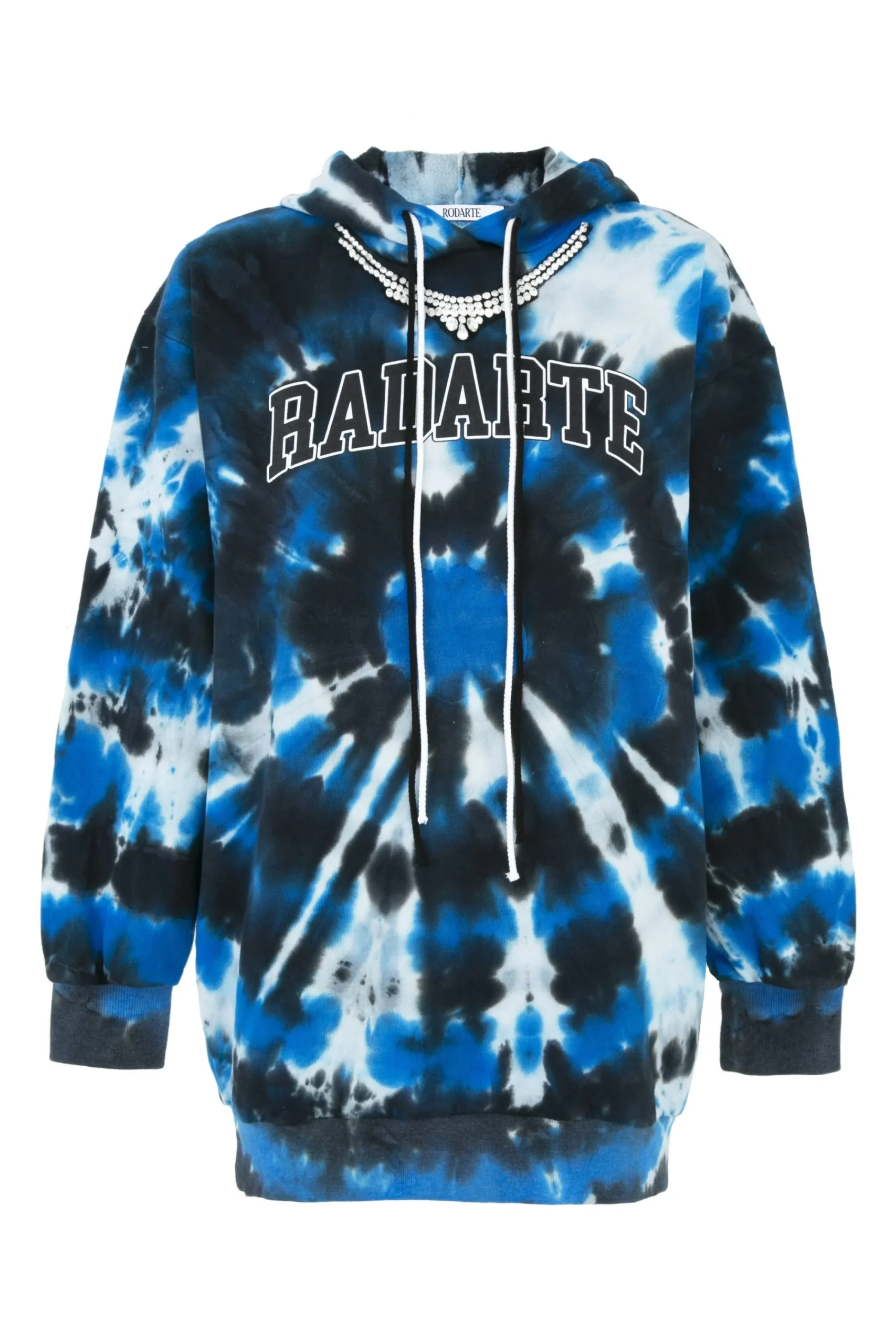 Rodarte Radarte Tie Dye Hoodie Dress With Rhinestone Necklace Sale