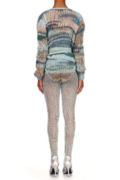 Rodarte Sea Foam Loose Hand Knit Wrap Sweater Discount